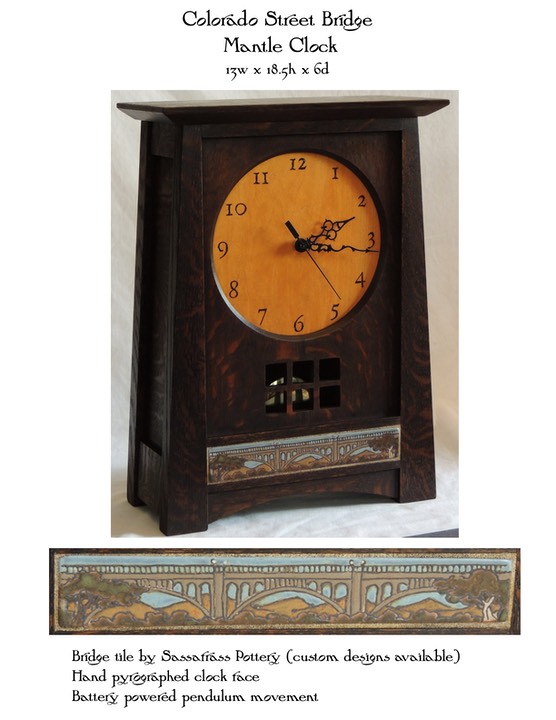 Colorado Street Bridge  Mantle Clock