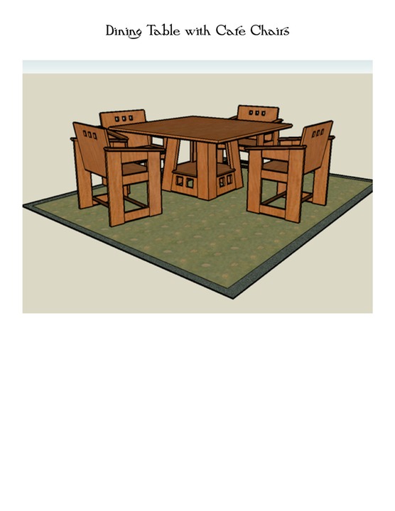 Dining Table with Cafe Chairs