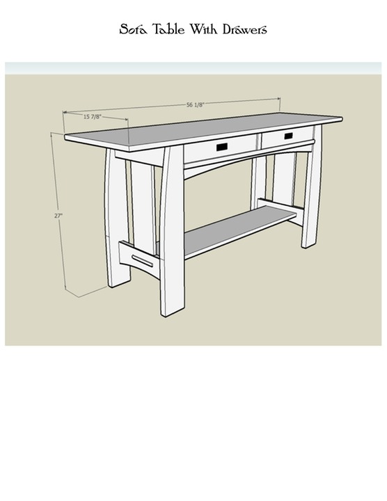 Sofa Table With Drawers